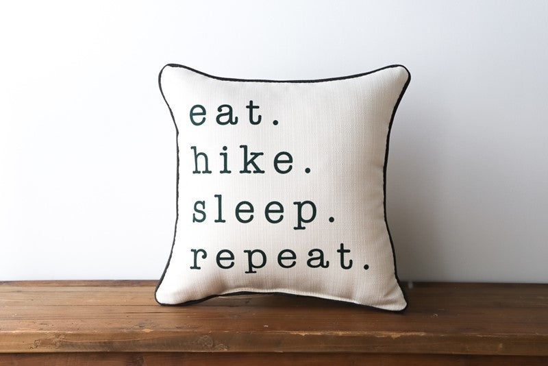 Eat, Hike, Sleep Pillow